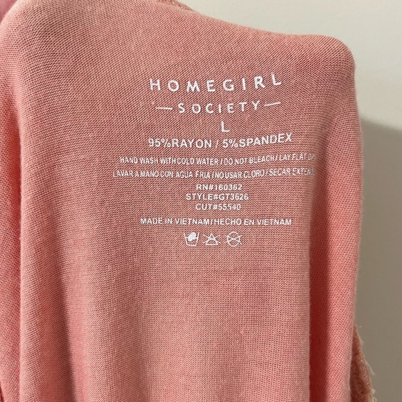 Homegirl Society Pink Graphic Sleeveless Tank Top Size Large - Picture 7 of 7